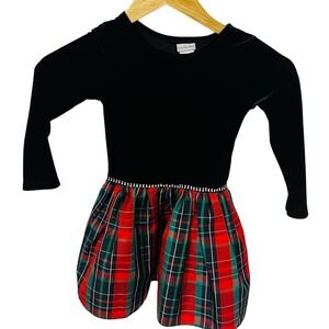 Black Velvet &‎ Tartan Plaid Girls Dress Size 4